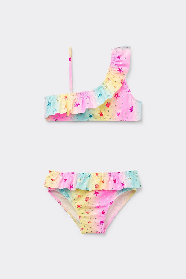Bikini Brassiere Volant Sfumato Conchiglie Bimba  