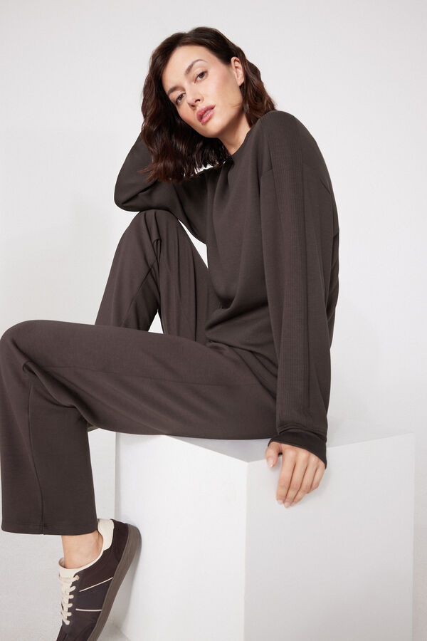 Felpa Girocollo Bande Costina Superior Softness  