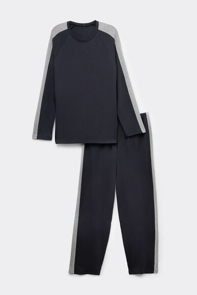 Long Viscose Pyjamas with Stripes