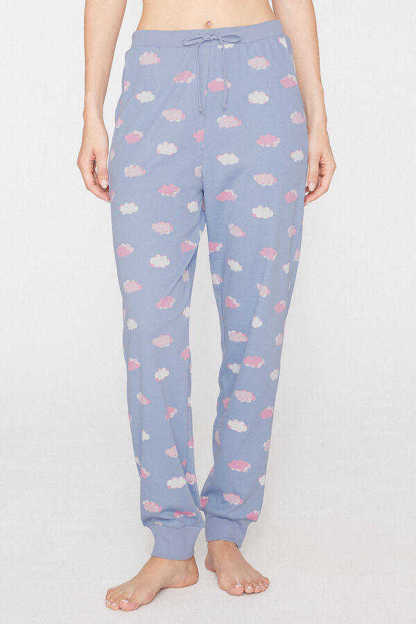 Cal&ccedil;as Jogger em Algod&atilde;o Grosso Estampado  