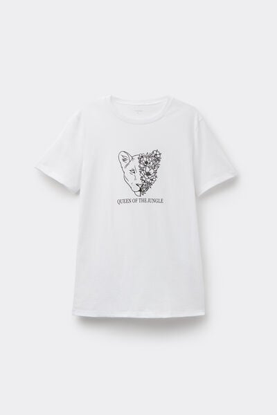 100% Cotton T-Shirt with Print