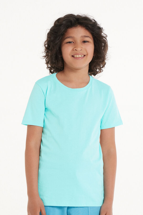 Camiseta Basic Cuello Redondo en 100 % Algodón Niños Unisex  