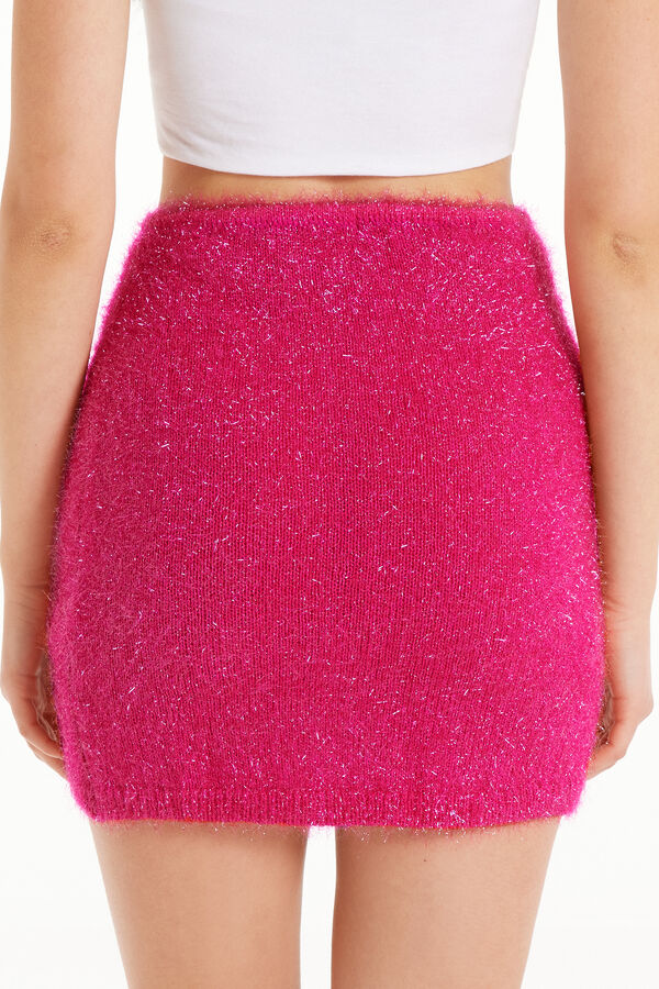 Laminated Fabric Mini Skirt  