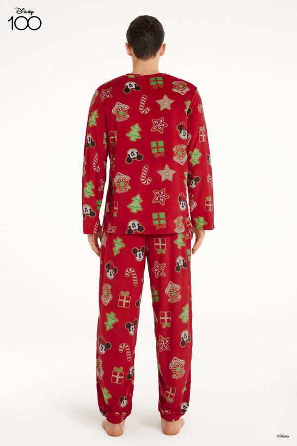 Men's Long Microfleece Disney Print Pyjamas  