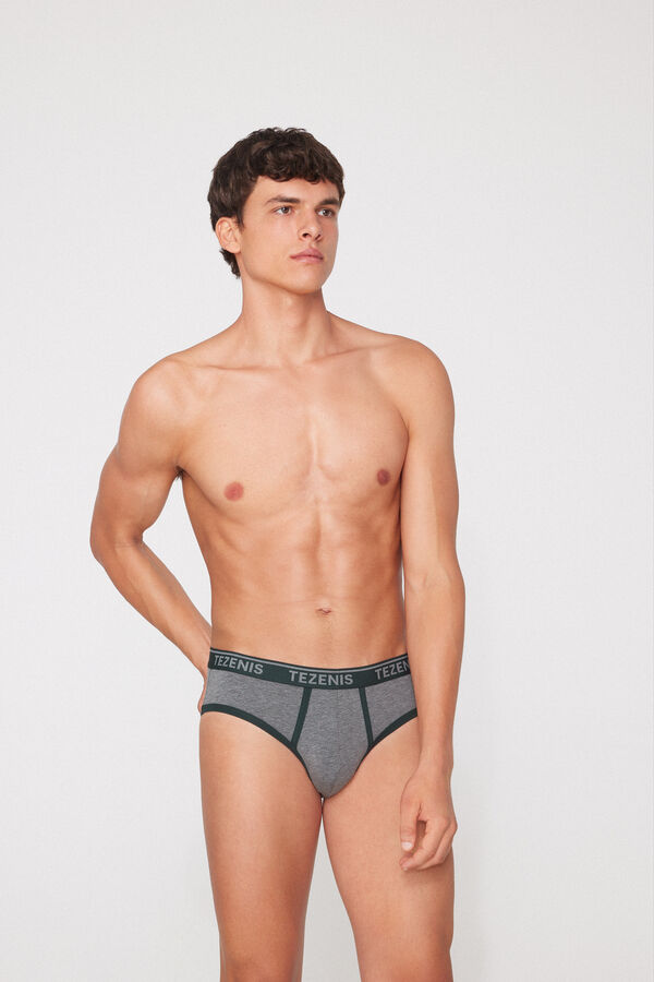 Slip homme &agrave; bords contastants  