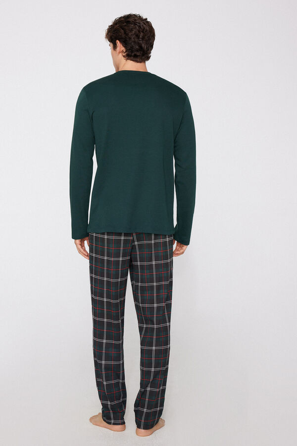 Long Heavy Cotton Pyjamas with Polar Bear Print  