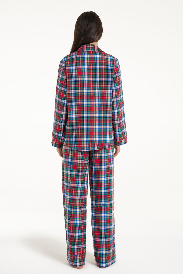 Long Button-Front Flannel Pyjamas  