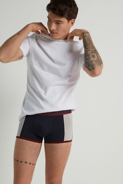 Boxers Algodão Bicolor com Elástico com Logótipo