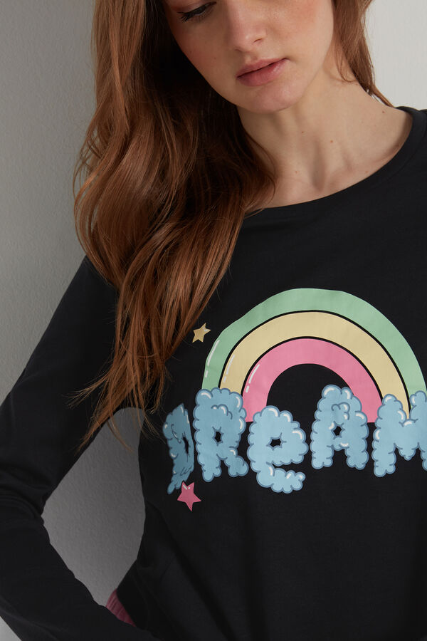 Dreamy Print Long Cotton Pyjamas  