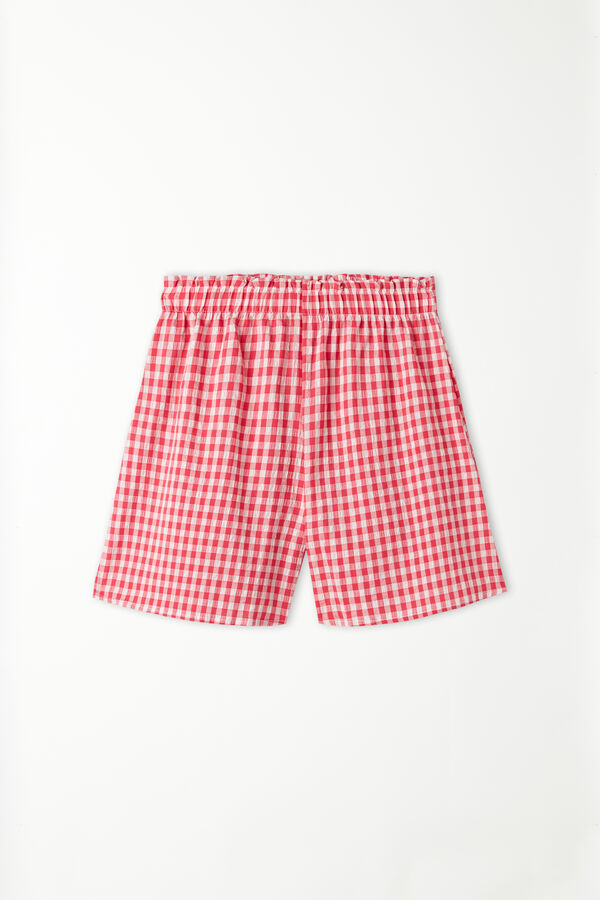 Crinkle-Effect Culotte Shorts  