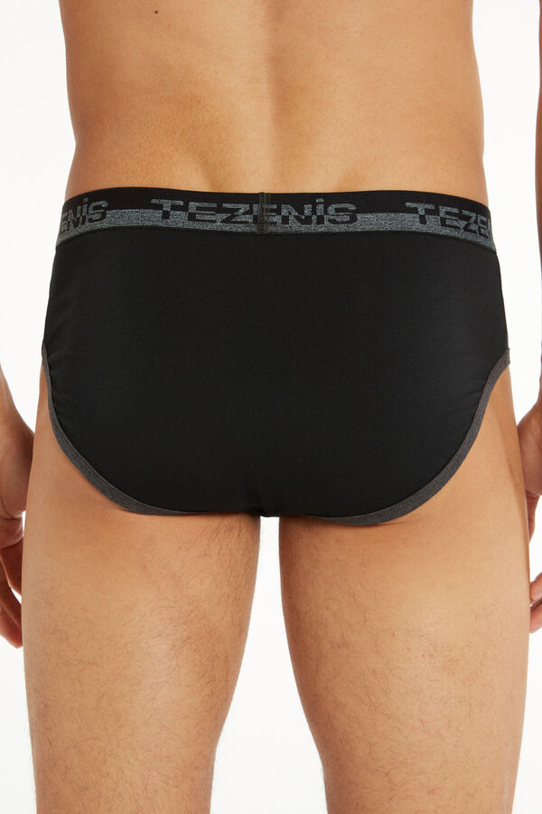 Cotton Briefs with Logo Waistband  