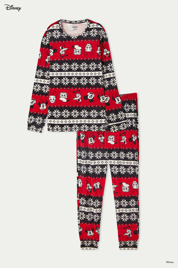 Long Micro-Fleece Scandi Disney Christmas Pyjamas  