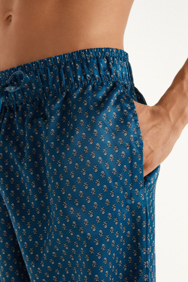 Satin Drawstring Pants with Pockets  