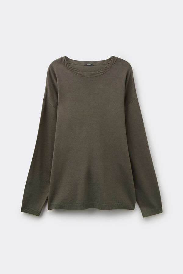 Wiskozowa Bluzka z Długim Rękawem z Rozcięciami  