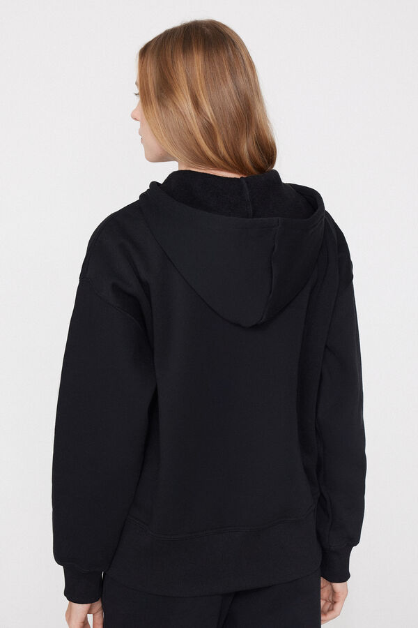 Thick Brushed Fleece Zip-Up Hoodie  