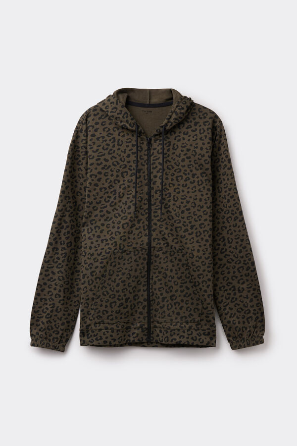 Felpa Cappuccio con Zip e Coulisse  