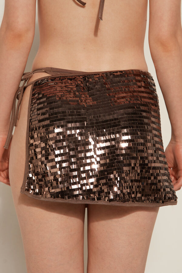 Riviera Sequin Mini Sarong Skirt  