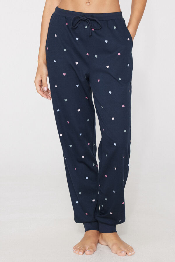Cal&ccedil;as Jogger em Algod&atilde;o Grosso Estampado  