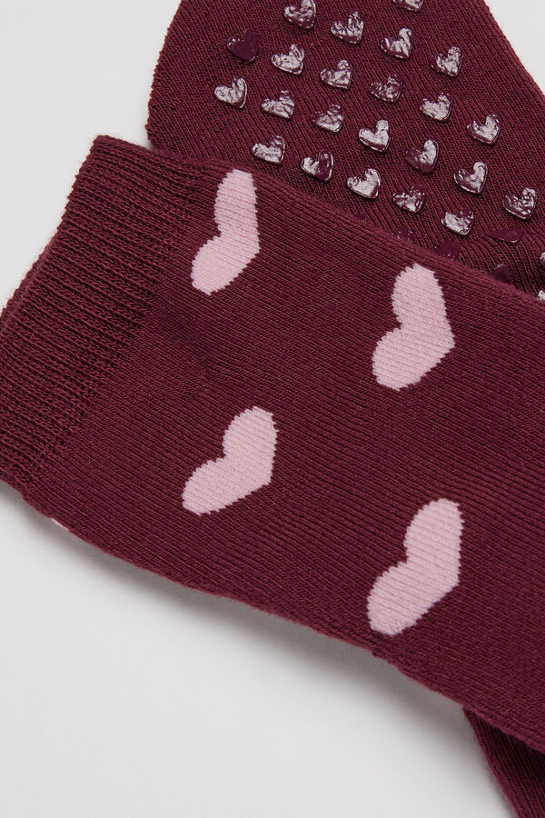 Gemusterte Antirutsch-Kurzsocken f&uuml;r M&auml;dchen  