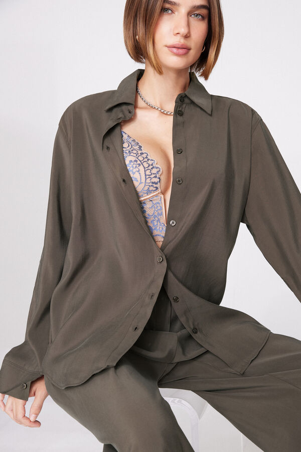 Suede-Touch Canvas Shirt  