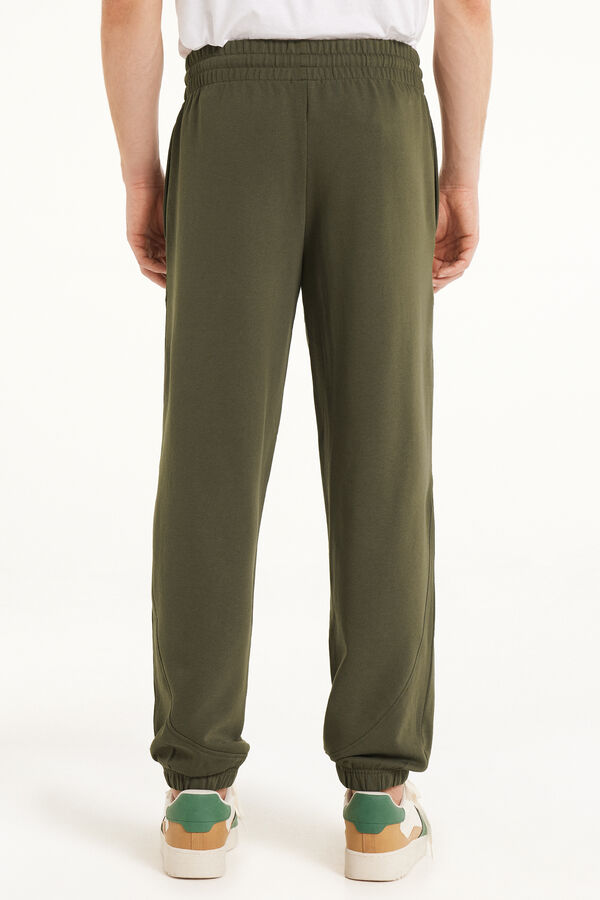 Basic Fleece Trousers with Pockets and Drawstring  