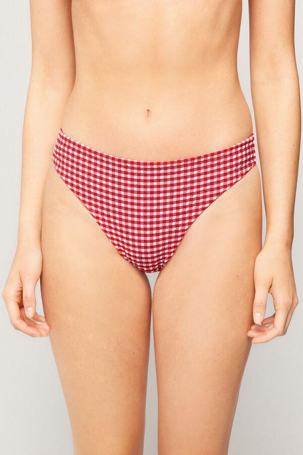 Summer Vichy Brazilian Bikini Bottoms  