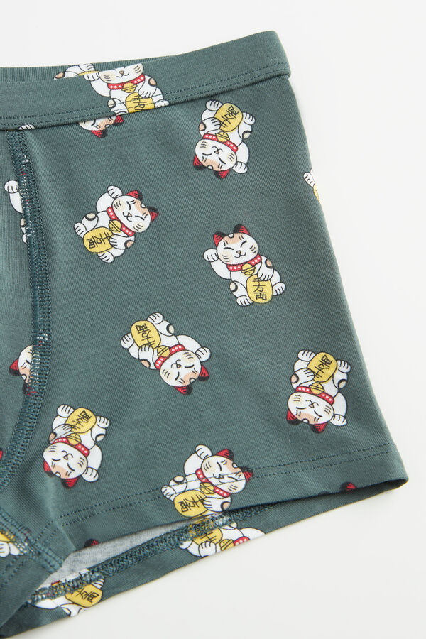 Basic-Boxershorts aus farbiger Baumwolle für Jungen  