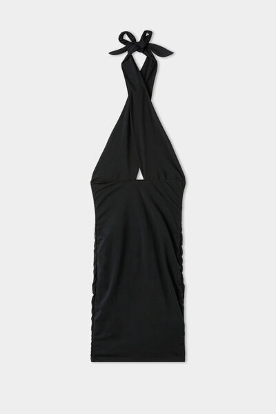 Short Cotton Dress with Triangle Bandeau