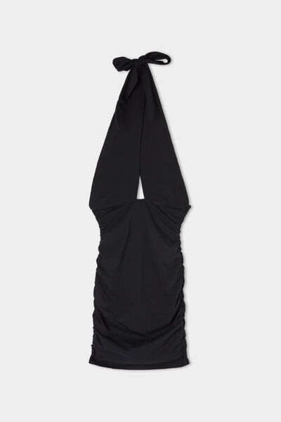 Cotton Mini Dress with Triangle Wrap Top
