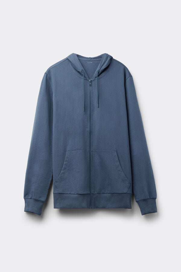 Felpa Manica Lunga Zip e Cappuccio  