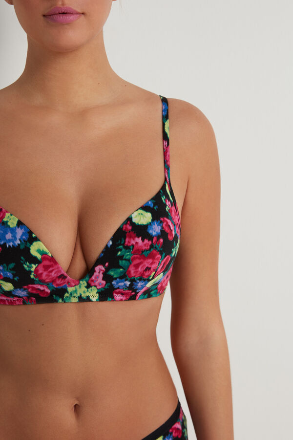 Soutien-gorge London en coton imprimé  