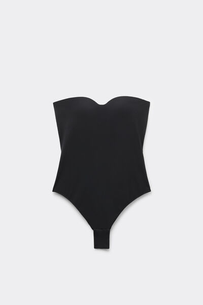 Body mit Bandeau-BH und Print Natural Lifting 2-in-1