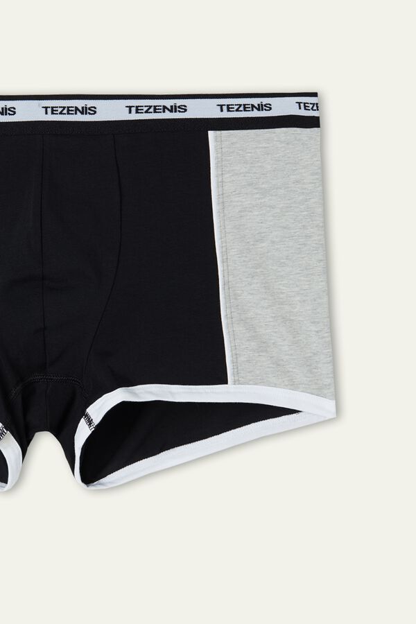 Two-tone Cotton Boxers with Logoed Elastic  