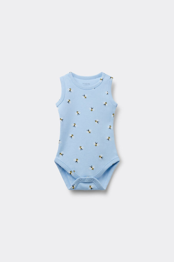 Baby Printed Pure Cotton Bodysuit with Wide Shoulder Straps  