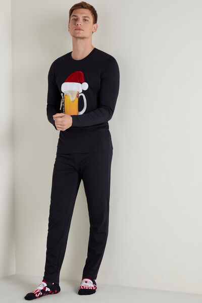 Pyjama Long Coton Imprimé Bière