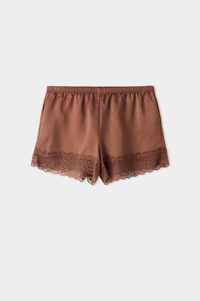 Shorts de Encaje y Satinados