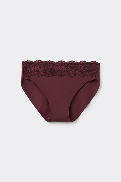 Laser Cut Microfibre and Lace Knickers