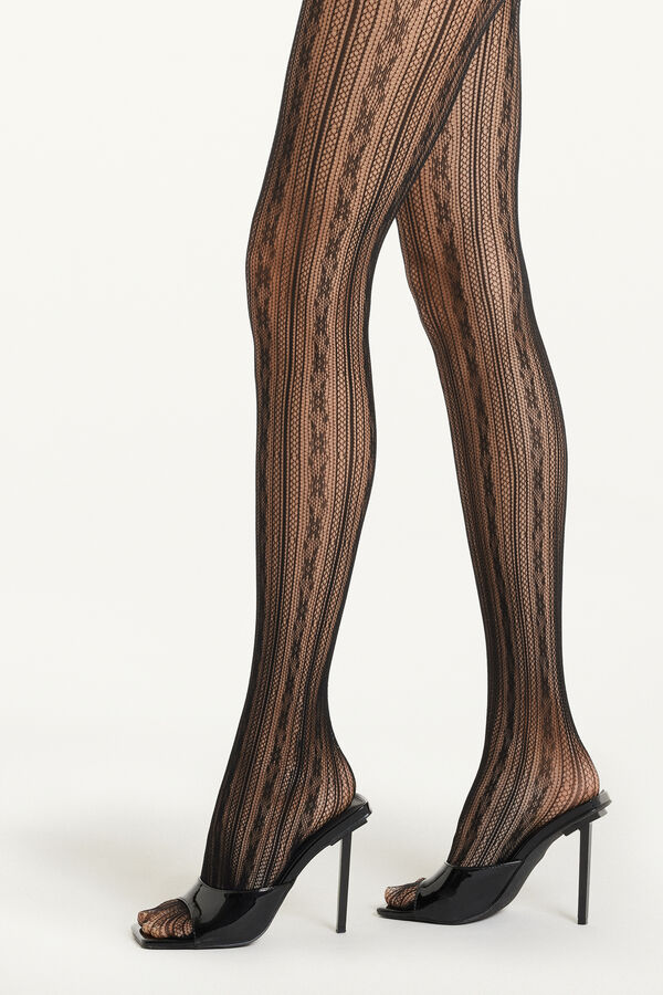 Patterned Mesh Tights  