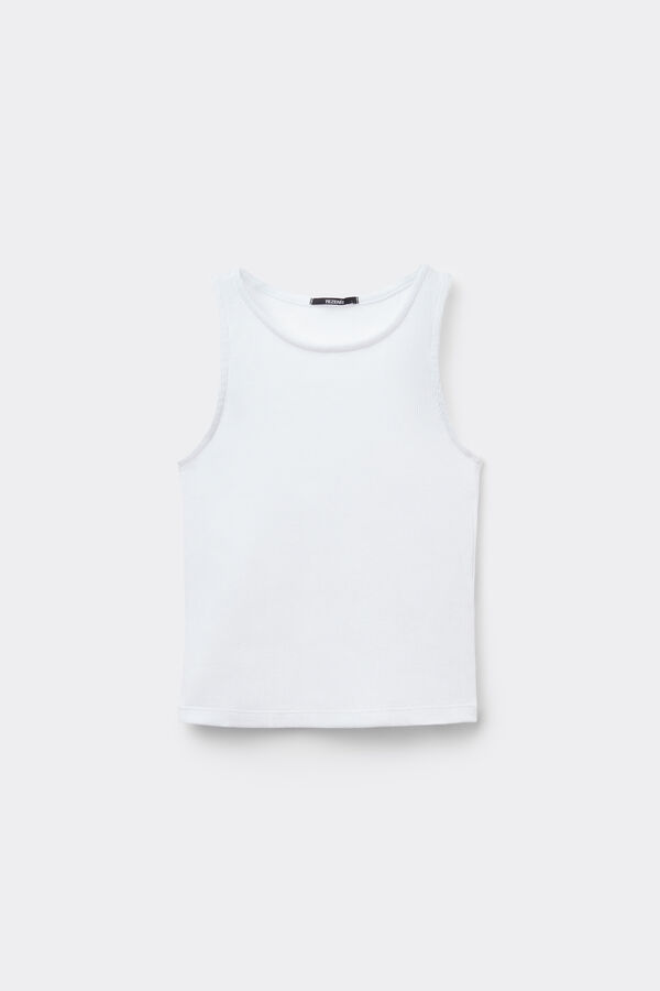 Dívčí Žebrované Tílko s Širokými Ramínky  