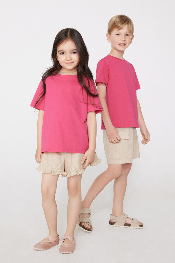 Camiseta manga corta 100% algod&oacute;n para ni&ntilde;o unisex  
