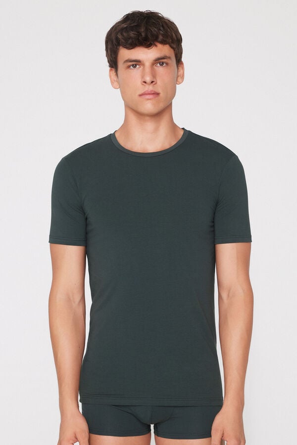 T-Shirt aus elastischer Bio-Baumwolle  