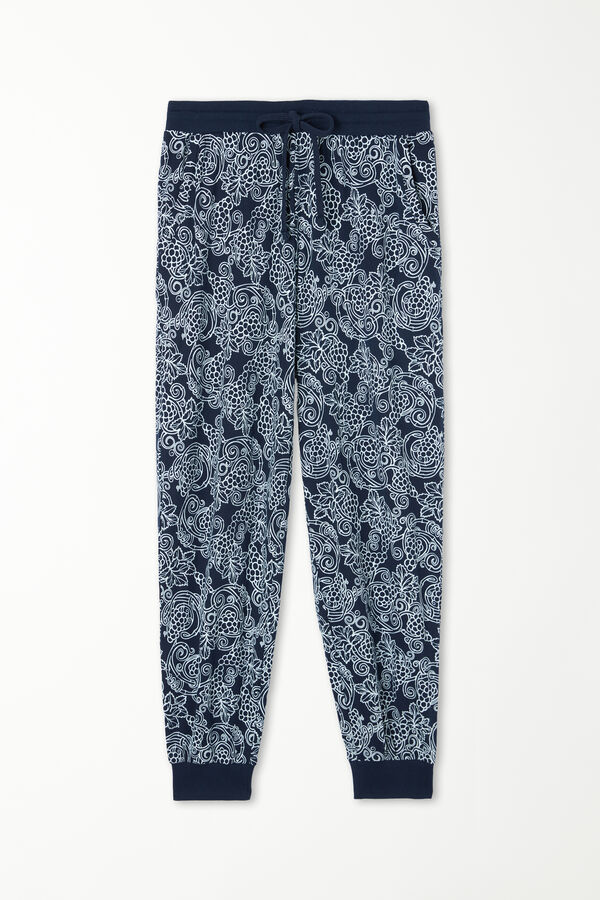 Long Cotton Sweatpants with Drawstring  