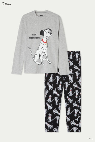 Pijama Comprido Menino Algodão Disney Estampado Os 101 Dálmatas Pongo