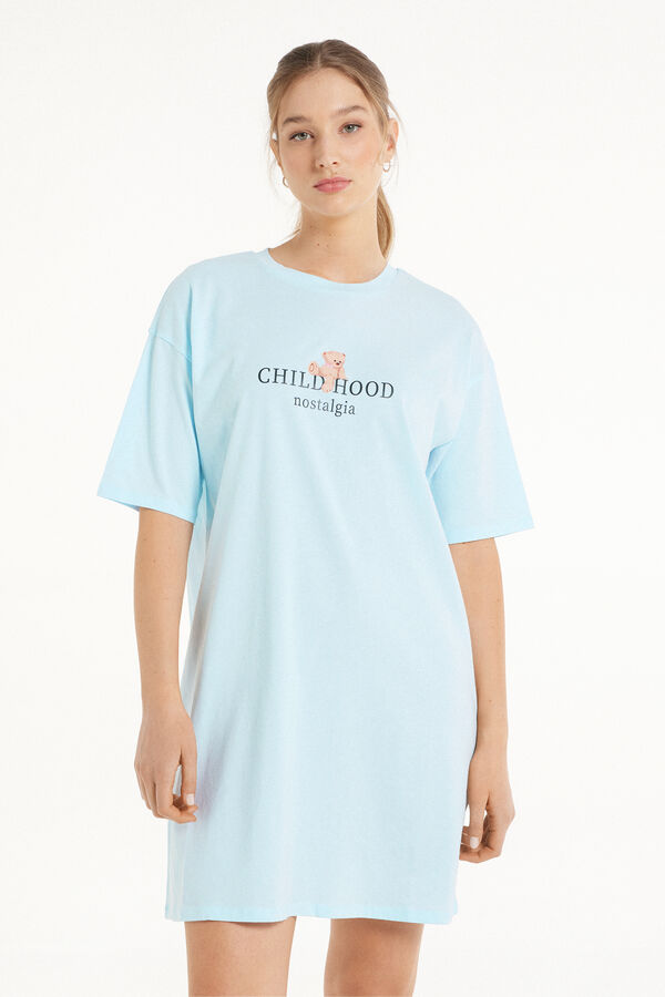 Camisa de Noite em Algodão Estampado "Childhood"  