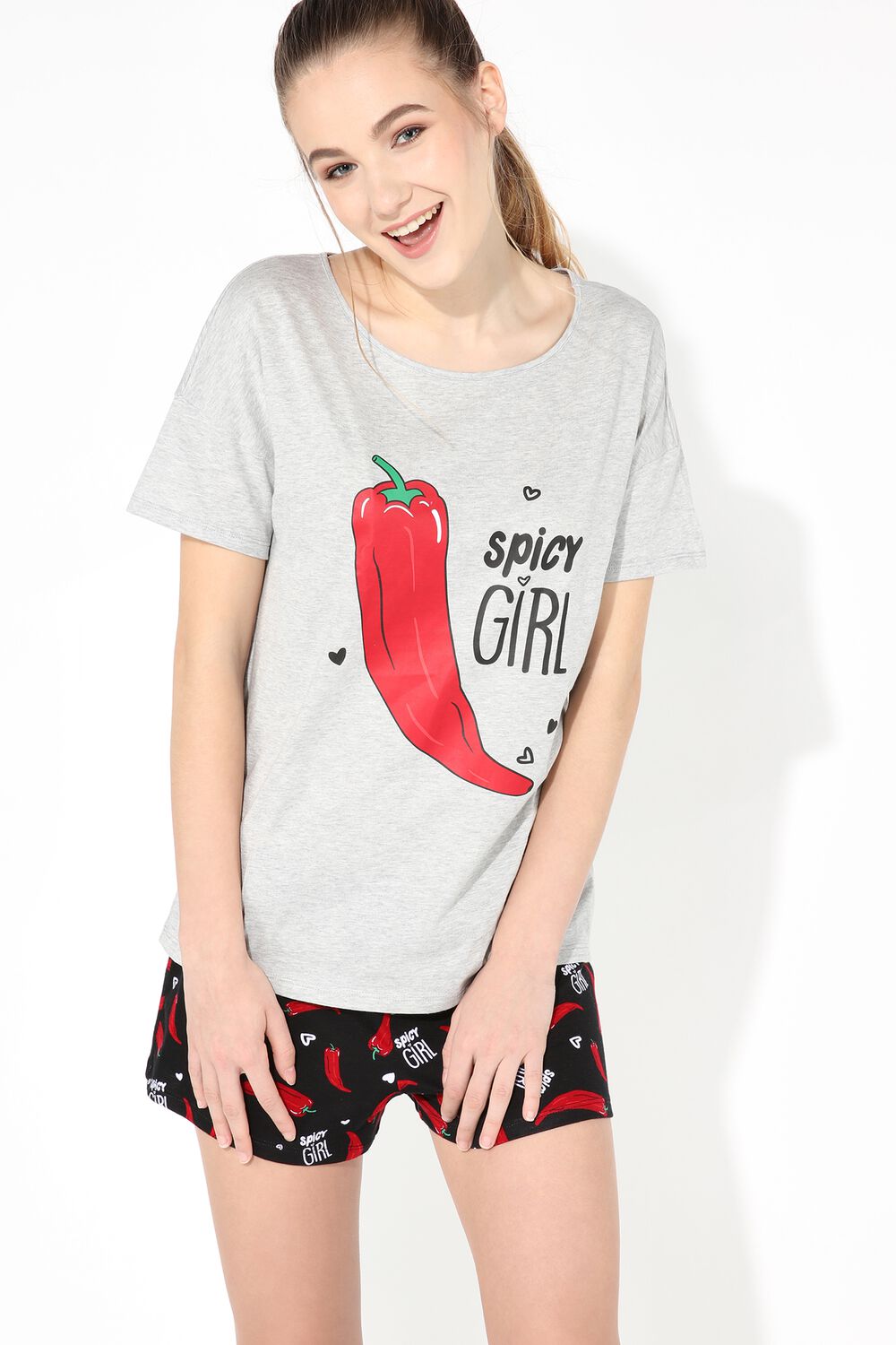 Pigiama Corto con Stampa Spicy Girl Pigiami corti Donna Tezenis