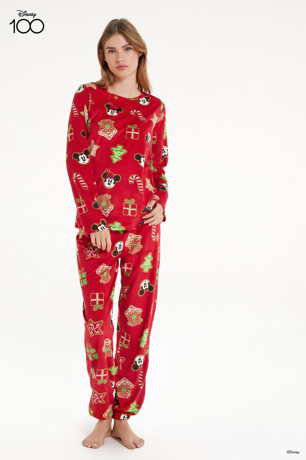 Langer Pyjama aus Mikrofleece mit Disney-Print  