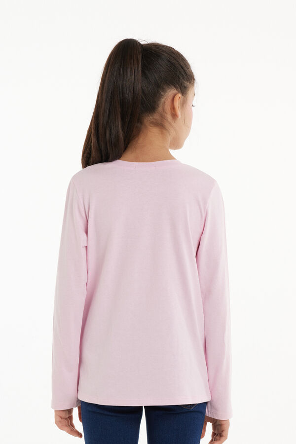 Langärmeliges Basic-Shirt aus Baumwolle für Kinder Unisex  
