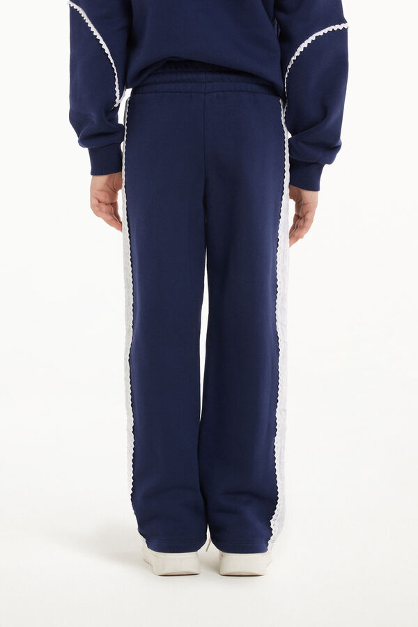 Thick Fleece Trousers with Lace  