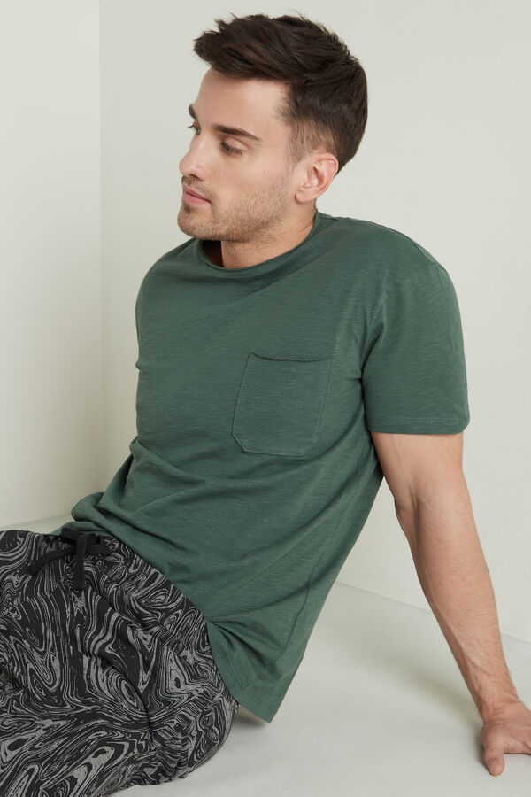Cotton T-Shirt with Breast Pocket  