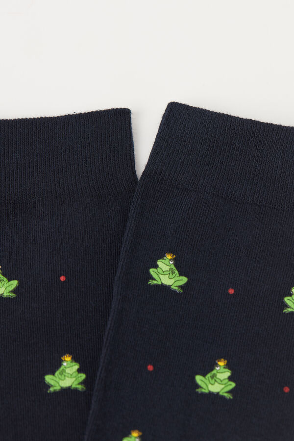 Mens’ Long Printed Cotton Socks  